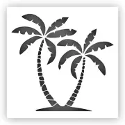 Palm Trees Stencil - Choose a Size - Laser-Cut Reusable Plastic