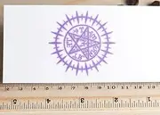 Happylifehere Japanese Anime Purple Temporary Waterproof Tattoo Sticker Cosplay Prop (Only Tattoo)