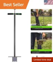 Sod Plugger turf cutter and grass plug tool for zoysia, St. Augustine, fescue...