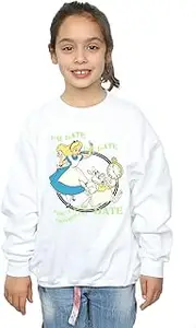[Absolute Cult] Disney Girls Alice in Wonderland I'm Late Sweatshirt