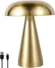Fulasun Mushroom Table Lamp, Portable Cordless LED Desk Light USB, Bedside Lamp
