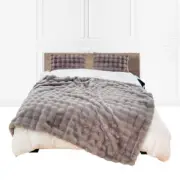 NNEAGS 200cm Grey Fur Fuzzy Super Soft and Cozy Fluffy Throw Blanket