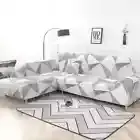 Printed Couch Cover Elastic Sofa Cover Corner Chaise Slipcover 1/2/3/4 Seater