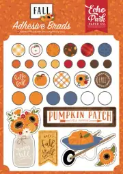 1 Pack of Echo Park Paper FALL Adhesive Decorative Brads