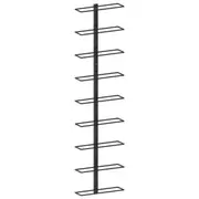 Wall-mounted Wine Rack for 9 Bottles Black Iron vidaXL