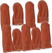 COHEALI Sewing Felting Protection 10 Pack Pu Leather Thimble Finger Protectors Finger Cots Random