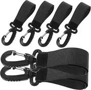 HAMPPLIES 6pcs Stroller Hooks for Backpack Nappy Bag Stroller Hanging Storage Plastic Diaper Bag Clips