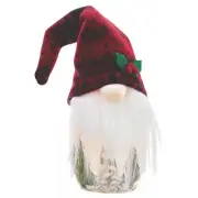 Stony Creek Decorative Lighted Glass Gnome with Red Dotted Hat 5" Vase SSG04A