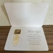 Vintage “JCPenney Privilege" Bookmark Advertising Promo Souvenir New 3” Gold