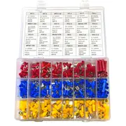 400 Pieces Assorted Crimp Spade Terminal Insulated Electrical Wire Connector Kit