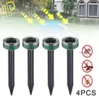 Solar Snake Repellent Ultrasonic Pest Repeller Yard Garden 4Pcs-8Pcs LED Light
