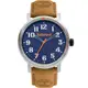 Timberland TOPSMEAD系列 迷彩森林腕錶 皮革錶帶-藍/小麥黃44mm(TDWGA2101604)