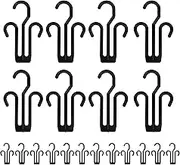 20-Pack Heavy Duty Shoe Rack Organizer with Multi-Purpose Hooks|Saving Design for Slippers/Sandals/Sneakers|Quick-Drying Non-Slip Retail Display Trays for Home,Store,Mall (Black)