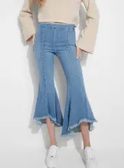 GUESS Women's High-Rise Flare Denim Jeans in Sophia Wash Size: 30, Polyester
