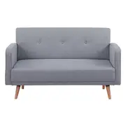 Picasso 2 Seater Fabric Sofa Lounge Couch Light Grey