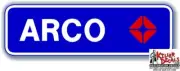 (ARCO-2) 6"x 1.8" ARCO GASOLINE OIL VINYL DECAL GAS PUMP / LUBSTER