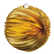 Metallic Gold Pleated Accordion Paper Lantern Ball