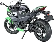 Motorcycle Simulation Model 1/12 Scale for Kawasaki for Ninja 400 Diecasts Alloy Motorcycle Model with Light Sound Toy for Birthday Gifts Motorcycle Model with Steering Movable Stand(Black 400)