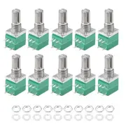 100K Ohm Variable Resistors Single Rotary Carbon Film Taper Potentiometer 10pcs