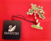 SIGNED SWAROVSKI PAVE' CRYSTAL CHRISTMAS PALM TREE PIN~ BROOCH RETIRED NIB