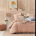 Adairs king Quilt Cover Set in Dusty Rose Colour/ Waffle look/ pillowcases/ BNIP