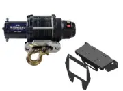 Viper 50 Ft Midnight Winch 3000 lb Black w/ Mount For Polaris RZR Pro XP 2020-22