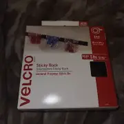 BNOB VELCRO Brand Sticky Back Tape Roll, 3/4" x 15', Black Hook & Loop