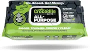Crocodile Cloth Multi-Purpose Household Cleaning Wipes - The Stronger Easier Way To Clean Grease, Dirt, Dust, Grime, & Glue From Hands, Tables, and More - 80 Oversized, Heavy-Duty Biodegradable Wipes