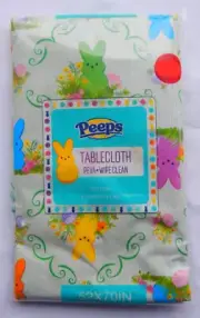 PEEPS Bunny Rabbit Easter Springtime Party Tablecloth 52"x70” Oblong NEW