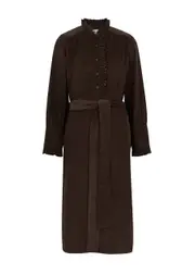 Apof Malin Corduroy Midi Dress - Brown - S (UK 8-10 / S) S (UK 8-10 / S)