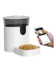 [TECH 4 PETS] Smart Pet Dog/Cat Automatic Food Feeder w/ Camera/App Control 7L in White