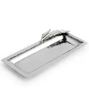 Michael Aram Silver Feather Cracker Plate
