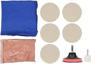 Glass Polishing Kit with 100g Cerium Oxide Powder, Buffing Pads for Drill and Polish Pads for Effective Scratch Removal