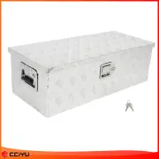 30" Truck Bed Aluminum Trailer Underbody Tool Box Tote Storage Silver Pickup RV