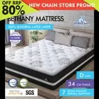 STARRY EUCALYPT Mattress Pocket Spring Double Size Latex Euro Top 34cm Bethany