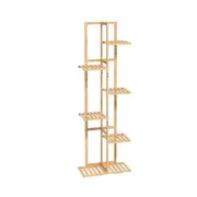 6 Tier Bamboo Flower Pots Holder Rack Plant Stand Display Corner Shelf