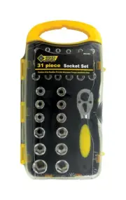 Steel Grip DR62422 Steel SAE 6-Point Stubby Socket Set 1/4 Drive x 1-1/4 in.