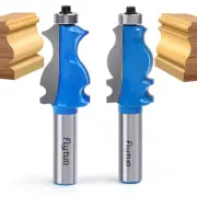 2PCS Tungsten Carbide Router Bit Set for Edge Forming & Crown Molding Projects