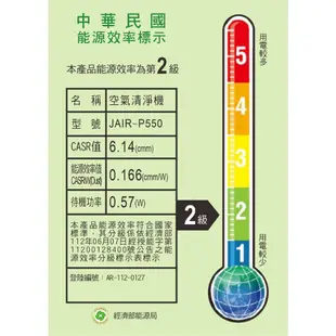 JAIR-P550 等離子空氣清淨機 淨化器 空氣清淨器 空氣過濾機 淨化空氣 高效級HEPA 抗過敏空汙 現貨速出