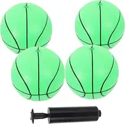 1 Set Glow Dark Small Basketball for Inflatable Luminous Sports with Pump for Sports Entertainment and Outdoor Fun