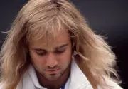 Andre Agassi USA during the Wimbledon Lawn Tennis Championships at- Old Photo
