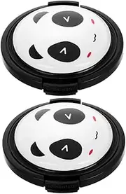 Angoily 2pcs Cartoon Panda Lens Cap Cover Center Pinch Lens Protector Cap Cute Lens Protector for Universal Camera Lens Accessories 58mm