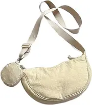 [Generic] Crescent Shoulder Bag | Casual Stylish Shoulder Bag for Women Men,Nylon Crescent Purses Bag, Adjustable Storage pack for Work, Dates