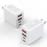 2Pack USB C Charger Block, 40W Fast USB C Wall Charger 4-Port PD Power Adapte...