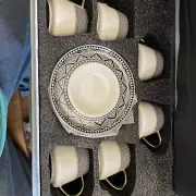 Maraca Globe Espresso Cup Plate Set New