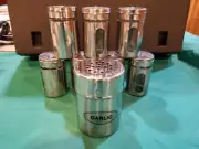 LOT – Stainless Steel Storage Jar - Spices/Herbs or Small Bits, Set of 8