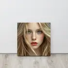 Picture This! Thin Canvas Print – Golden-Haired Girl Portrait, Ready to Hang