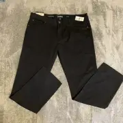 DL1961 NWT 5 Pocket Jean Cut Pants Size 40 x 34 US Nick Slim In Black Cotton
