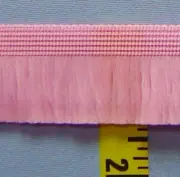 Fringe Trim Nylon Very Soft Fringe Trim 1-1/4 inch Pink 4 yards #FR2