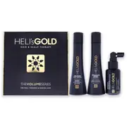 Helis Gold Volume Series Travel Kit by Helis Gold for Unisex - 3 Pc 3.3oz Weightless Conditioner, 3.3oz Volumize Shampoo, 1.7oz Antidote Scalp and Hair Revitalizer